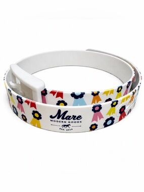Mare Modern Goods C4 Rainbow Ribbons Equestrian Belt White Buckle 27–31”